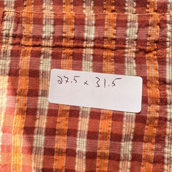 Vintage WOOLRICH Plaid casual button down dress shirt Men XL Orange fabric - Picture 5 of 5